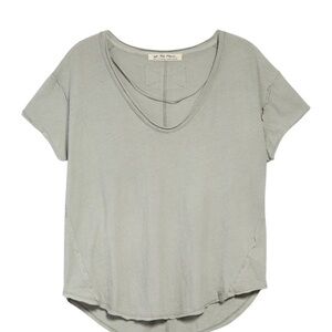 Free People: “Bring it on”oversized tee shirt ; limestone S-Plus We the Free